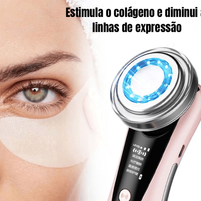 Massageador facial anti-envelhecimento para tratamento de rugas e manchas