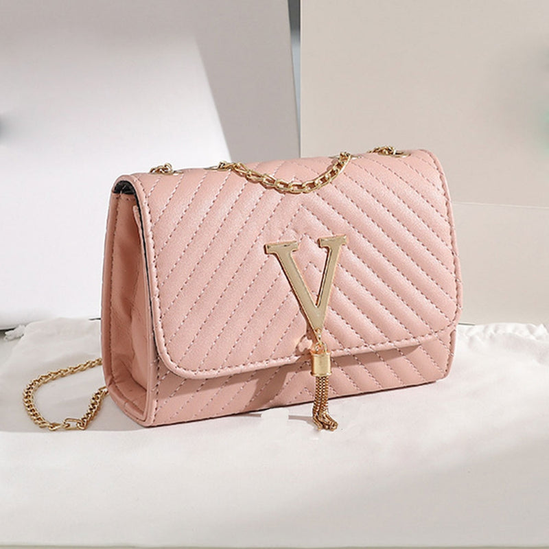 tendencia 2022 Bolsa feminina design de luxo em V