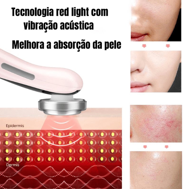 Massageador facial anti-envelhecimento para tratamento de rugas e manchas